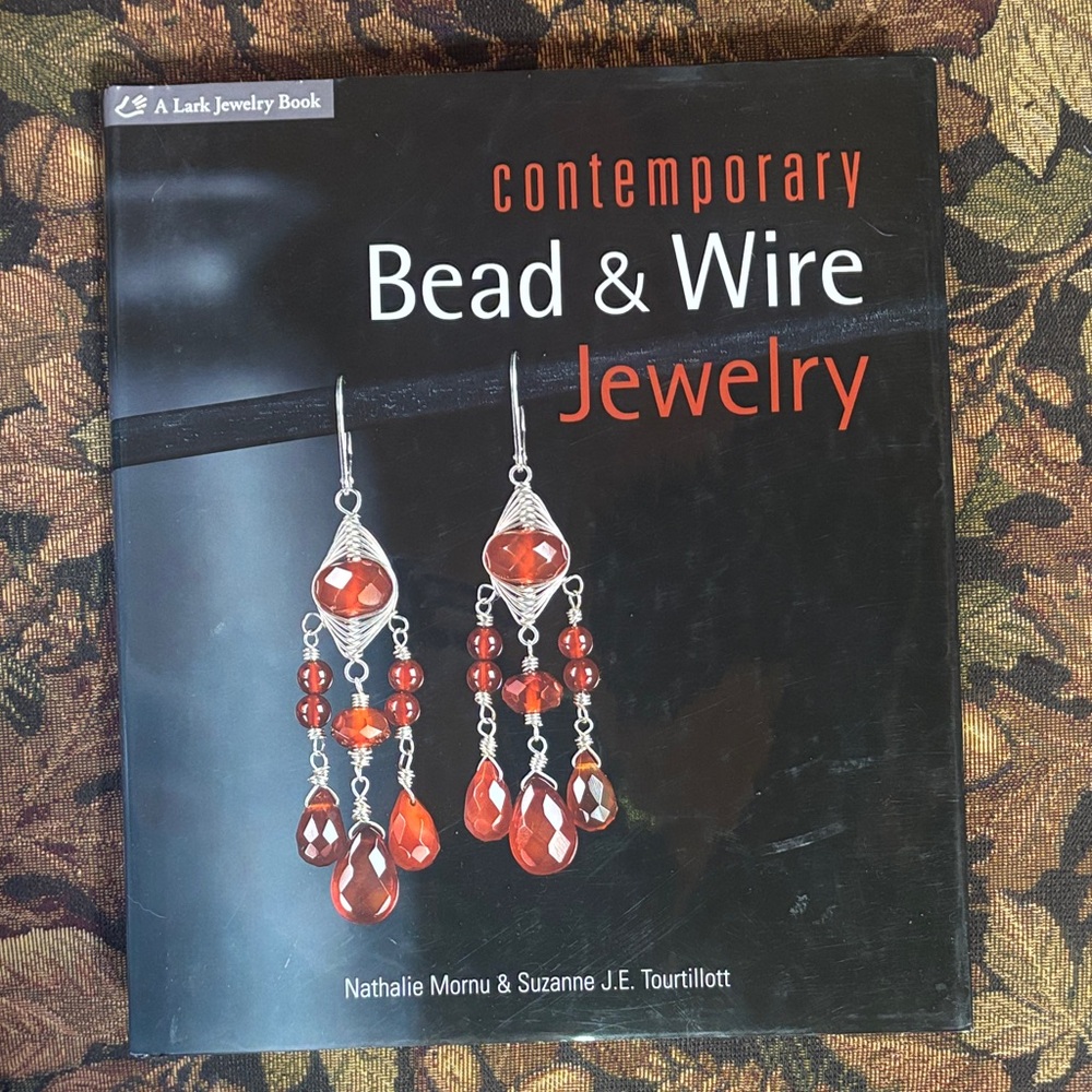 Contemporary Bead & Wire Jewelry Book with Red Earrings Cover